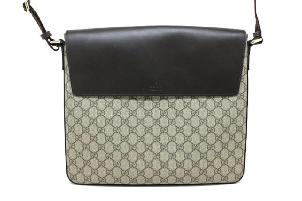 Gucci Bag Shoulder GG Canvas Calf Brown